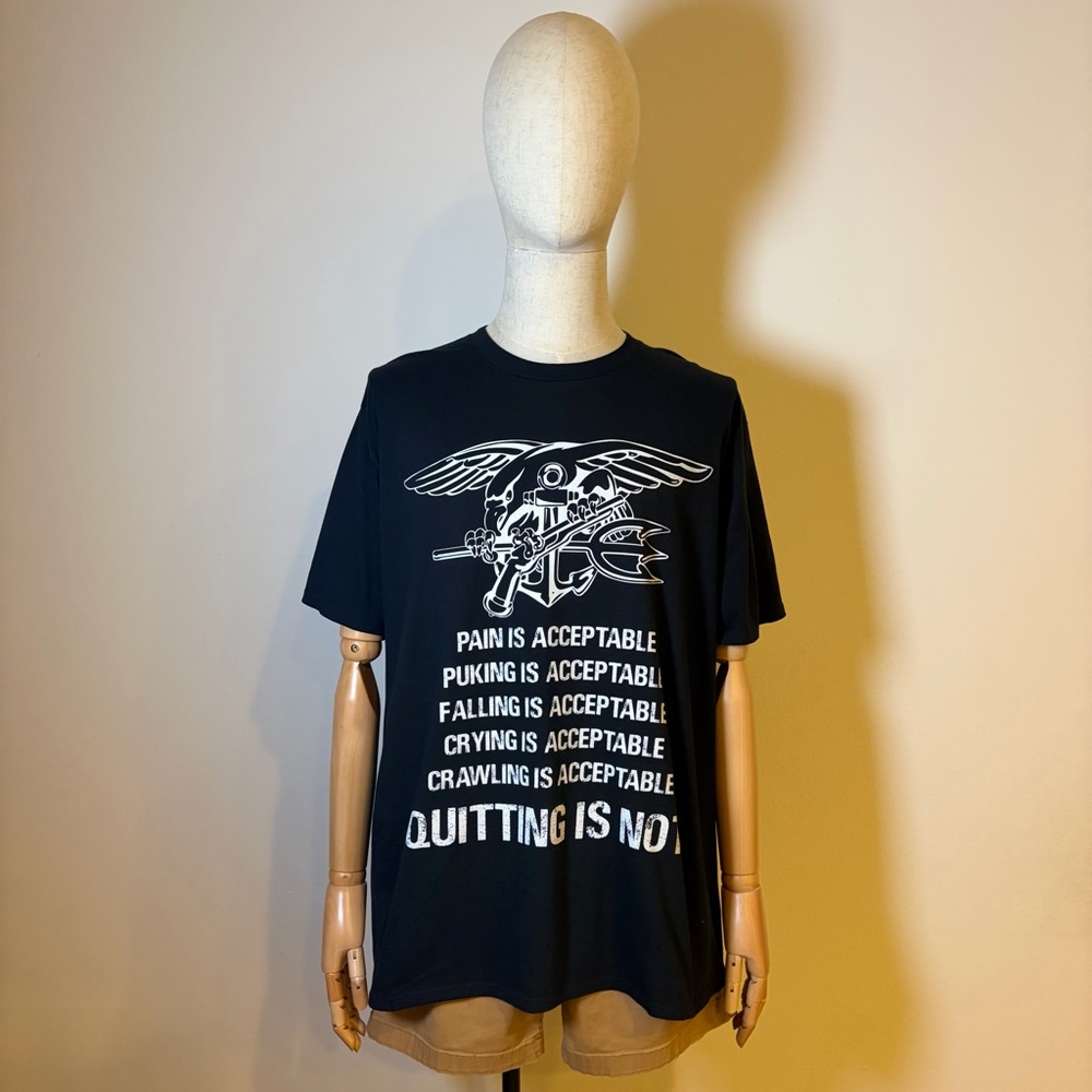 Port & Company Navy Blue US Navy SEALs Trident Quote Tee XL